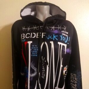 VLOVE Hoodie Graffiti Sweater